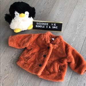 Toddler girl fuzzy coat